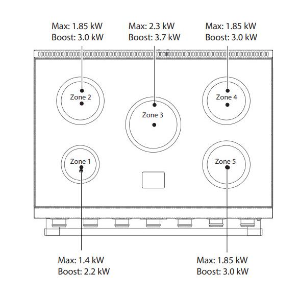 AGA 36-inch Mercury Induction Range with True European Twin Fan Convection AMC36IN-BBY IMAGE 3