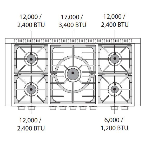 AGA 48-inch Mercury Dual Fuel Range with True European Convection AMC48DF-BBY IMAGE 3