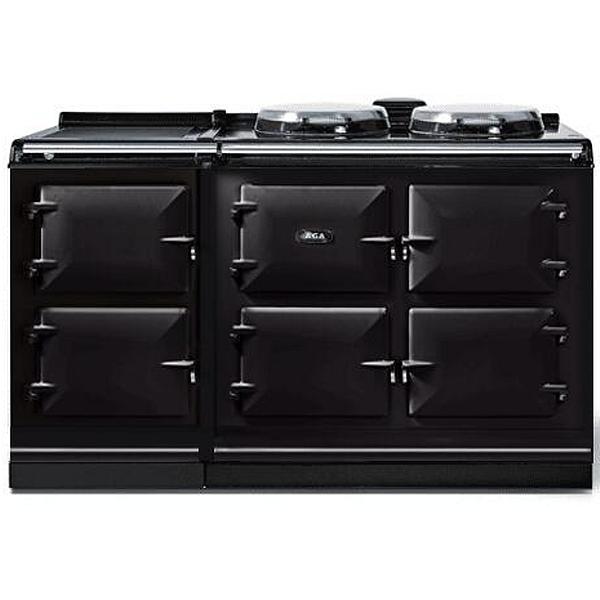 AGA 59in R7 150 Classic Electric Range with Warming Plate Hotcupboard AR7560IBLK IMAGE 1