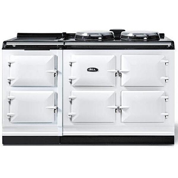 AGA 59in R7 150 Classic Electric Range with Warming Plate Hotcupboard AR7560IWHT IMAGE 1