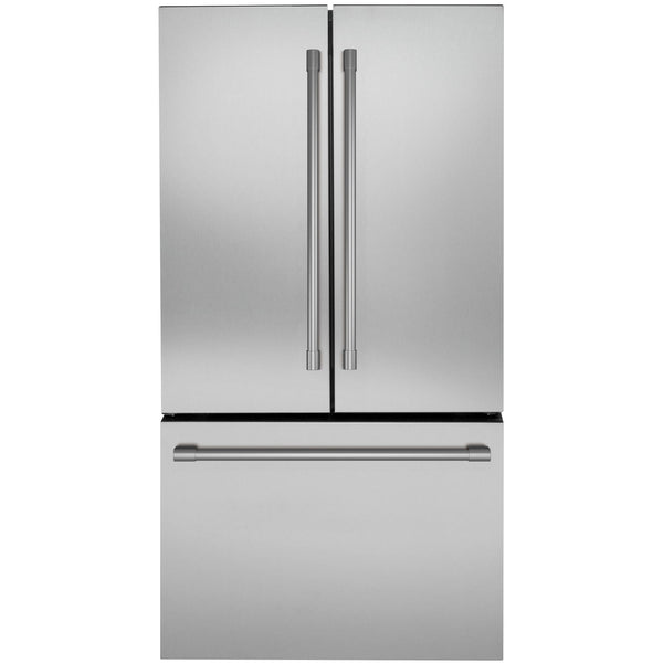 Monogram 36-inch, 23.1 cu. ft. Counter-Depth French 3-Door Refrigerator ZWE23NSTSS IMAGE 1