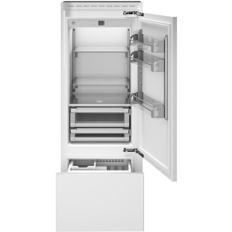 Bertazzoni 30-inch, 15.5 cu. ft. Built-in Bottom Freezer Refrigerator with Digital Display REF30BMBIPRT IMAGE 1