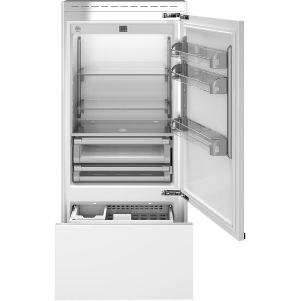 Bertazzoni 36-inch, 19.6 cu. ft. Built-in Bottom Freezer Refrigerator with Digital Display REF36BMBIPRT IMAGE 1