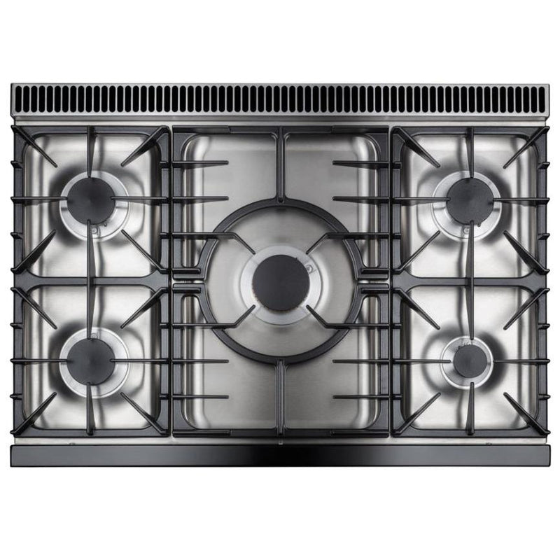 AGA 36-inch Mercury Dual Fuel Range with True European Twin Fan Convection AMC36DF-STB IMAGE 2