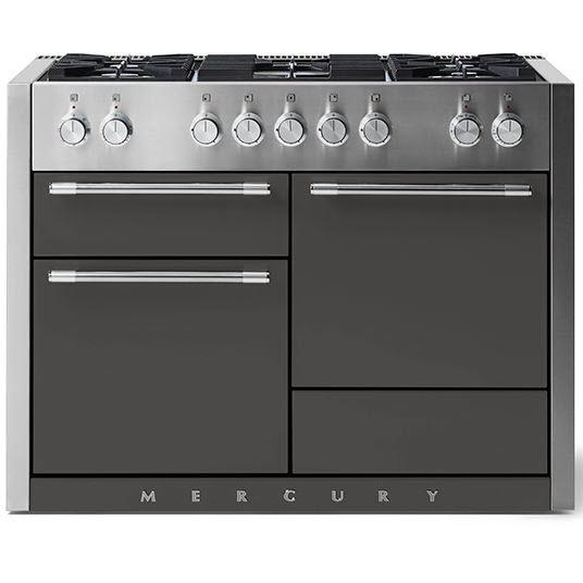 AGA 48-inch Mercury Dual Fuel Range with True European Convection AMC48DF-SLT IMAGE 1