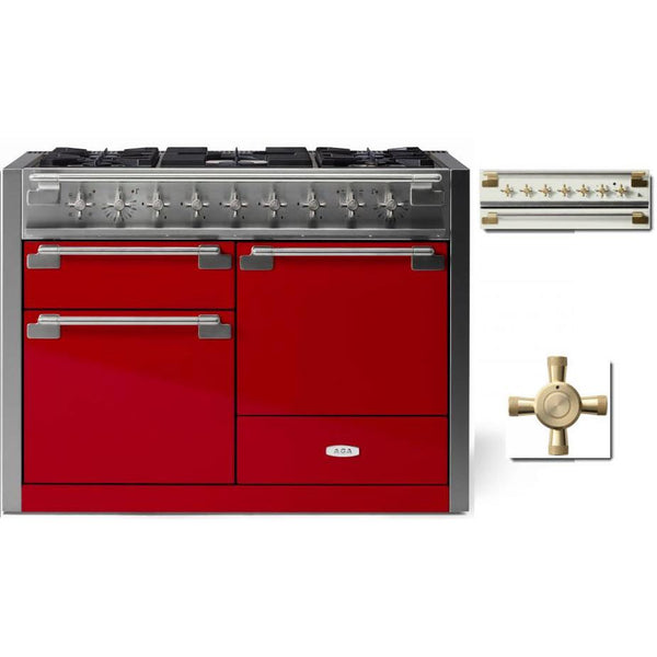 AGA 48-inch Elise Dual Fuel Range with True European convection AEL481DFABPCR IMAGE 1