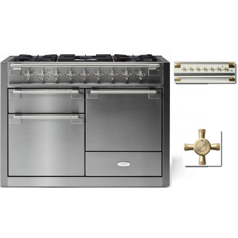 AGA 48-inch Elise Dual Fuel Range with True European convection AEL481DFABSS IMAGE 1