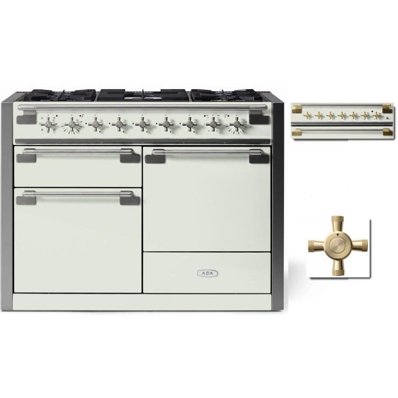 AGA 48-inch Elise Dual Fuel Range with True European convection AEL481DFABWHT IMAGE 1