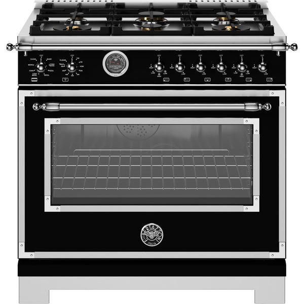 Bertazzoni 36-inch Freestanding Dual Fuel Range HER366BCFEPNET IMAGE 1