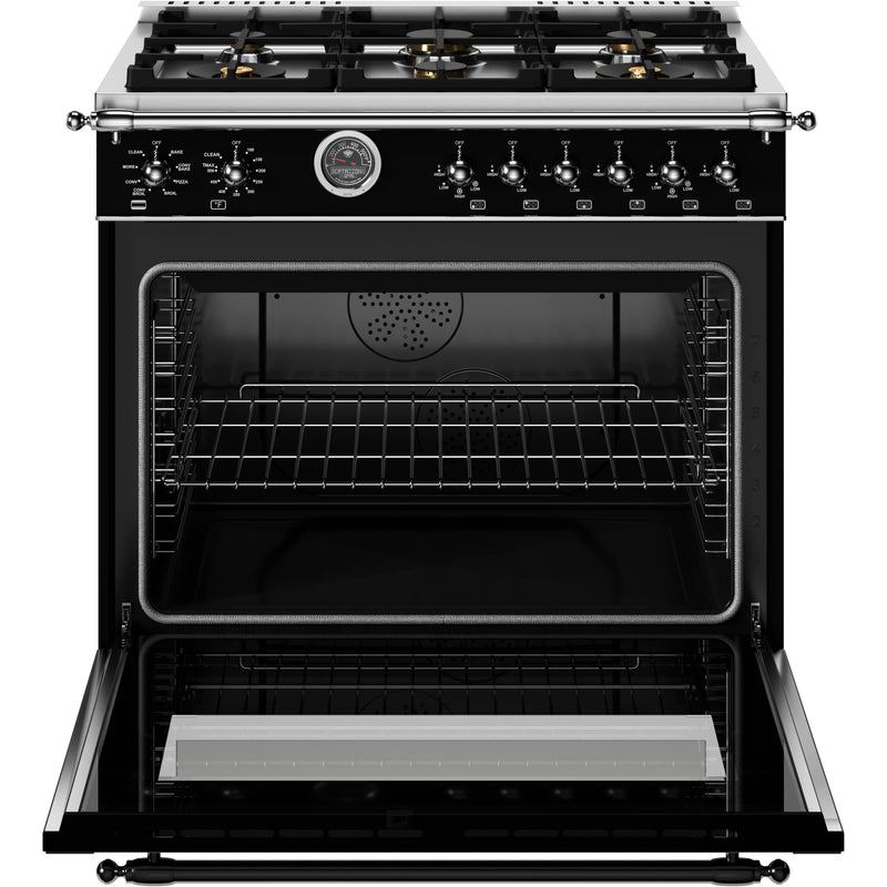 Bertazzoni 36-inch Freestanding Dual Fuel Range HER366BCFEPNET IMAGE 2