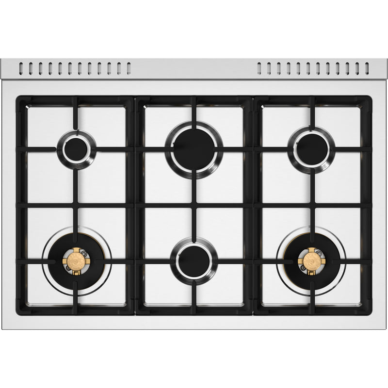 Bertazzoni 36-inch Freestanding Dual Fuel Range HER366BCFEPNET IMAGE 3