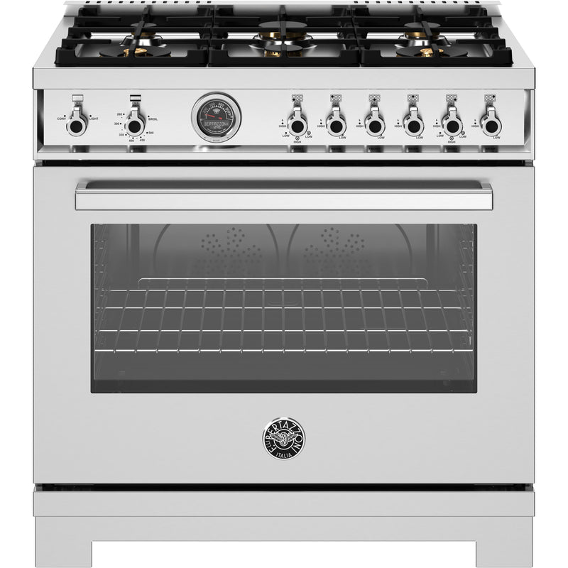 Bertazzoni 36-inch Freestanding Gas Range PRO366BCFGMXT IMAGE 1