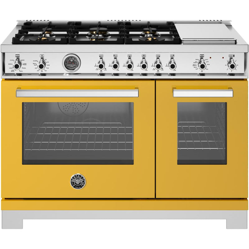 Bertazzoni 48-inch Freestanding Dual-Fuel Range PRO486BTFEPGIT IMAGE 1