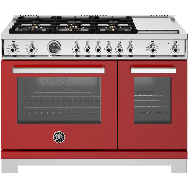 Bertazzoni 48-inch Freestanding Dual-Fuel Range PRO486BTFEPROT IMAGE 1