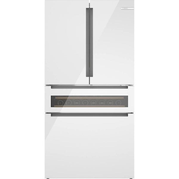 Bosch 36-inch, 20.5 cu.ft. Counter Depth French 4-Door Refrigerator with FlexBar™ B36CL81ENW IMAGE 1