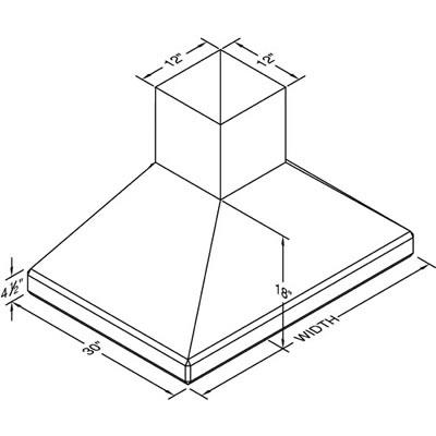 Vent-A-Hood 36-inch Wall Mount Range Hood SEPIH18-236SS IMAGE 2