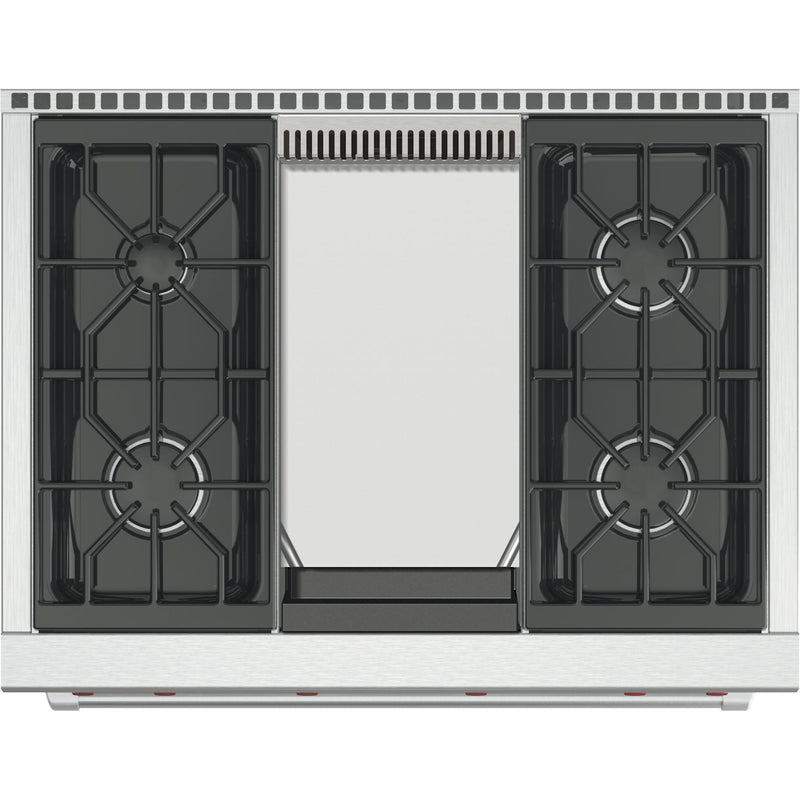 Wolf 36-inch Freestanding Gas Range with Infrared Griddle GR364G IMAGE 2