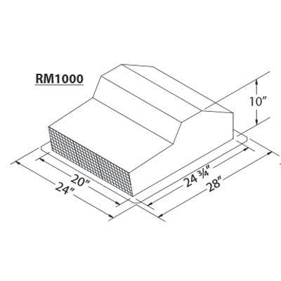 Vent-A-Hood 1000 CFM External Hood Blower RM1000 IMAGE 2