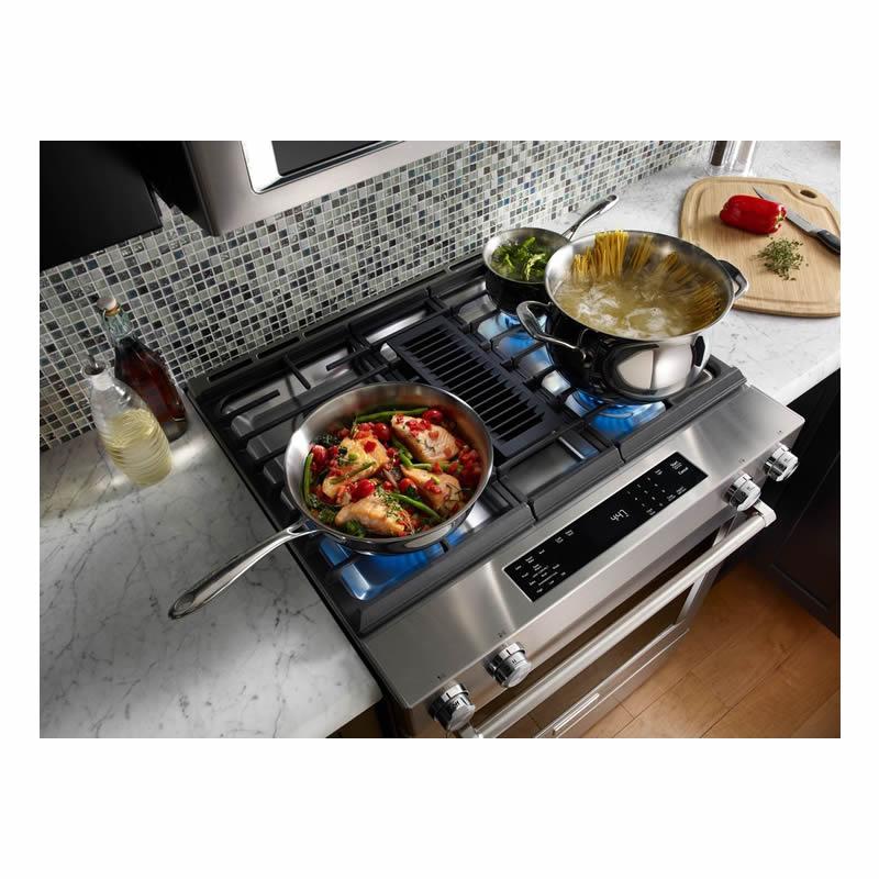 KitchenAid 30-inch Slide-In Dual-Fuel Range KSDG950ESS IMAGE 4