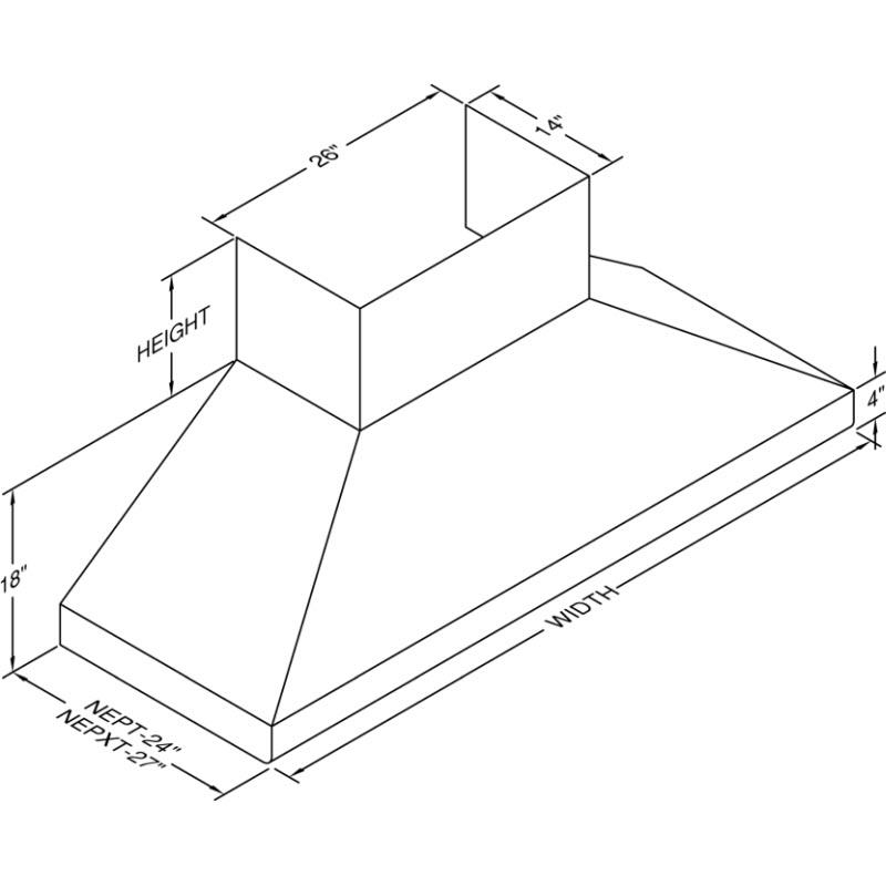 Vent-A-Hood 48-inch Wall Mount Range Hood NEPTH18-348SS IMAGE 2