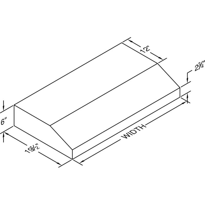 Vent-A-Hood 36-inch Under-Cabinet Range Hood PRH6-K36WH IMAGE 2