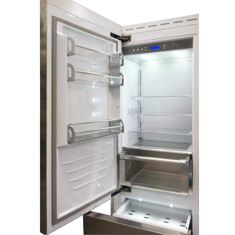 Fhiaba 36-inch, 16.67 cu. ft. Bottom Freezer Refrigerator with Ice BKI8990TST3IU IMAGE 4