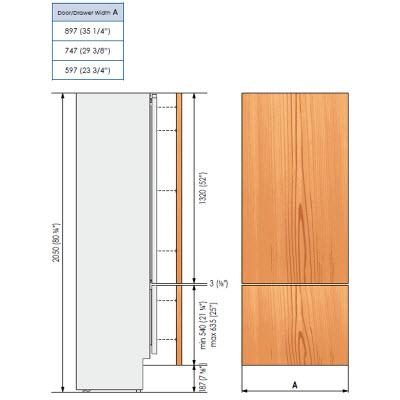 Fhiaba 24-inch, 12.1 cu. ft. Counter-Depth Bottom Freezer Refrigerator BI24B-LO IMAGE 3