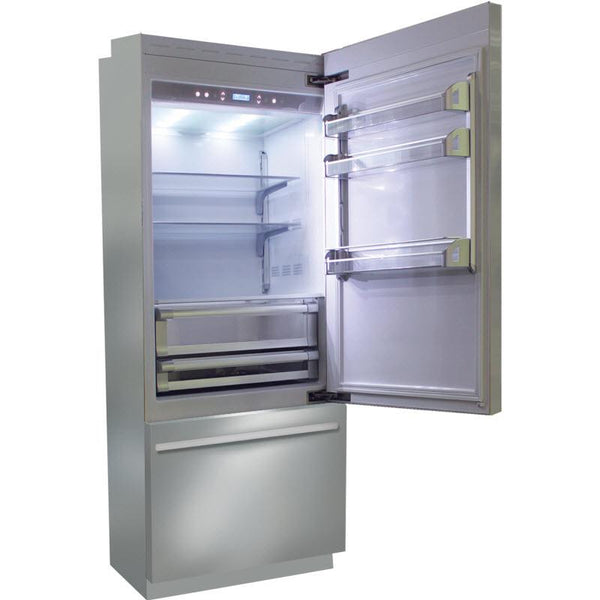 Fhiaba 30-inch, 15.5 cu. ft. Counter-Depth Bottom Freezer Refrigerator BKI30B-RS IMAGE 1