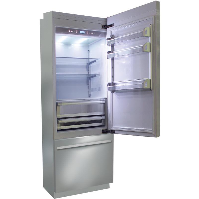 Fhiaba 24-inch, 12.1 cu. ft. Counter-Depth Bottom Freezer Refrigerator BKI24B-RS IMAGE 1