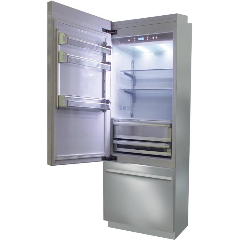 Fhiaba 24-inch, 12.1 cu. ft. Counter-Depth Bottom Freezer Refrigerator BKI24B-LS IMAGE 1