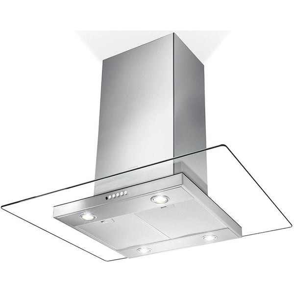 Faber 36-inch Glassy Isola Series Island Hood GLASIS36SS600-B IMAGE 1
