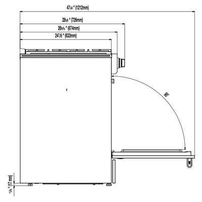 Blomberg 30-inch Freestanding Gas Range BGR 30420 CSS IMAGE 4