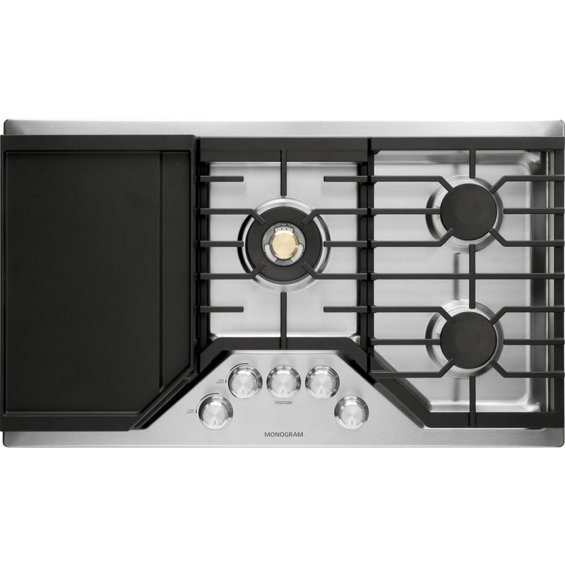 Monogram 36-inch Built-In Gas Cooktop ZGU36RSLSS IMAGE 2