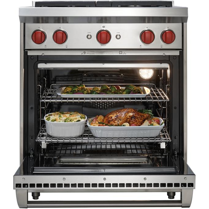 Wolf 30-inch Freestanding Gas Range with Convection GR304-LP IMAGE 3