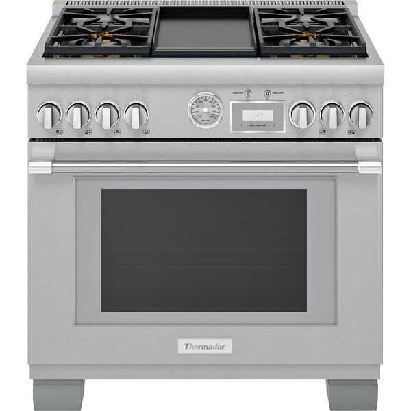 Thermador 36-inch Freestanding Dual-Fuel Range with ExtraLow® Burners PRD364WDGC IMAGE 1