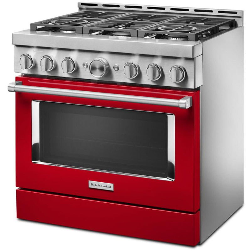 KitchenAid 36-inch Freestanding Gas Range with Even-Heat™ True Convection KFGC506JPA IMAGE 4