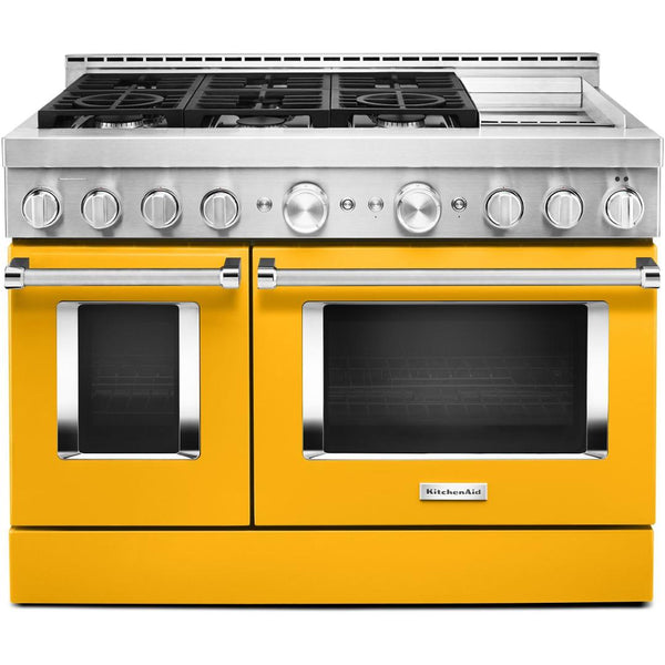 KitchenAid 48-inch Freestanding Gas Range with Even-Heat™ True Convection KFGC558JYP IMAGE 1