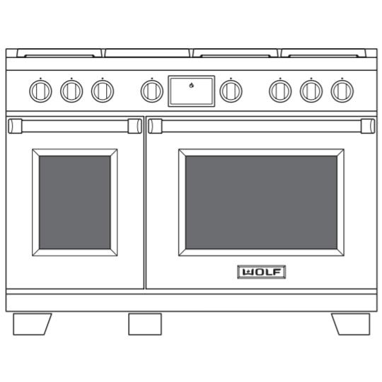 Wolf 48-inch Dual Fuel Range with Griddle and Charbroiler DF48450CG/S/P IMAGE 2