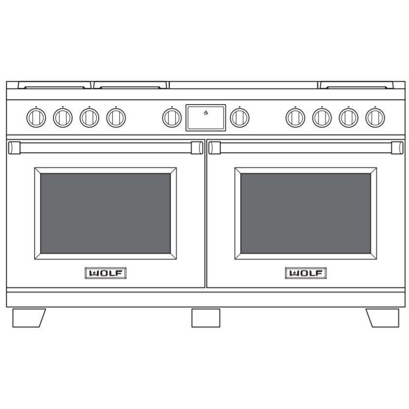 Wolf 60-inch Dual Fuel Double Oven Range - DF606F Overview 